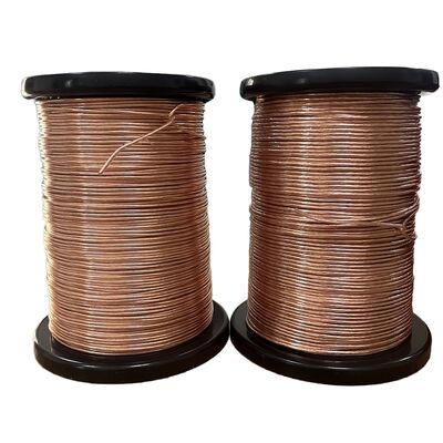 丸型クラス130C エナメル銅線 マイラーPETフィルムテープ巻き リッツ線 0.10mm*127本