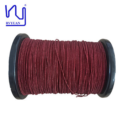 0.10x200 Red Polyester Yarn Silk Covered Litz Wire for High Frequency Applications